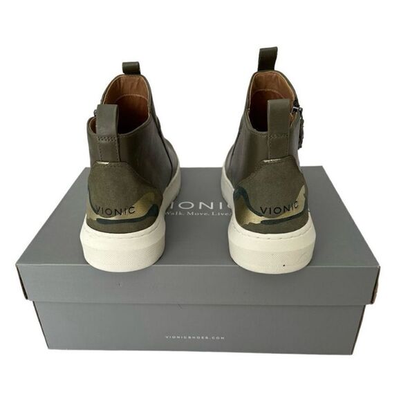 Vionic Brinkley Platform Ankle Boots Bootie Olive Green Women’s Size  6M - Picture 6 of 9